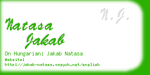 natasa jakab business card